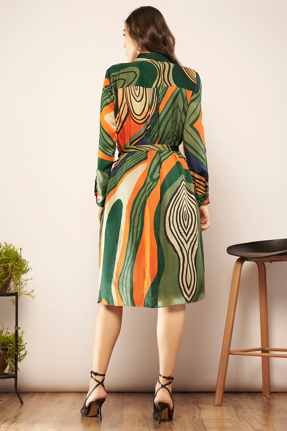 Printed Shirt Dress
