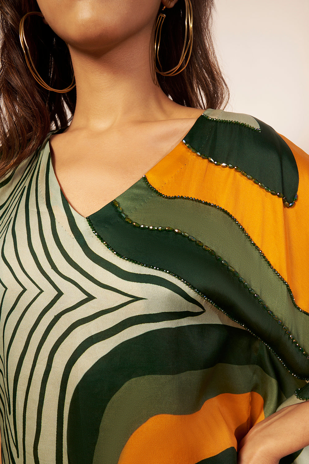 Printed Short Kaftan Dress