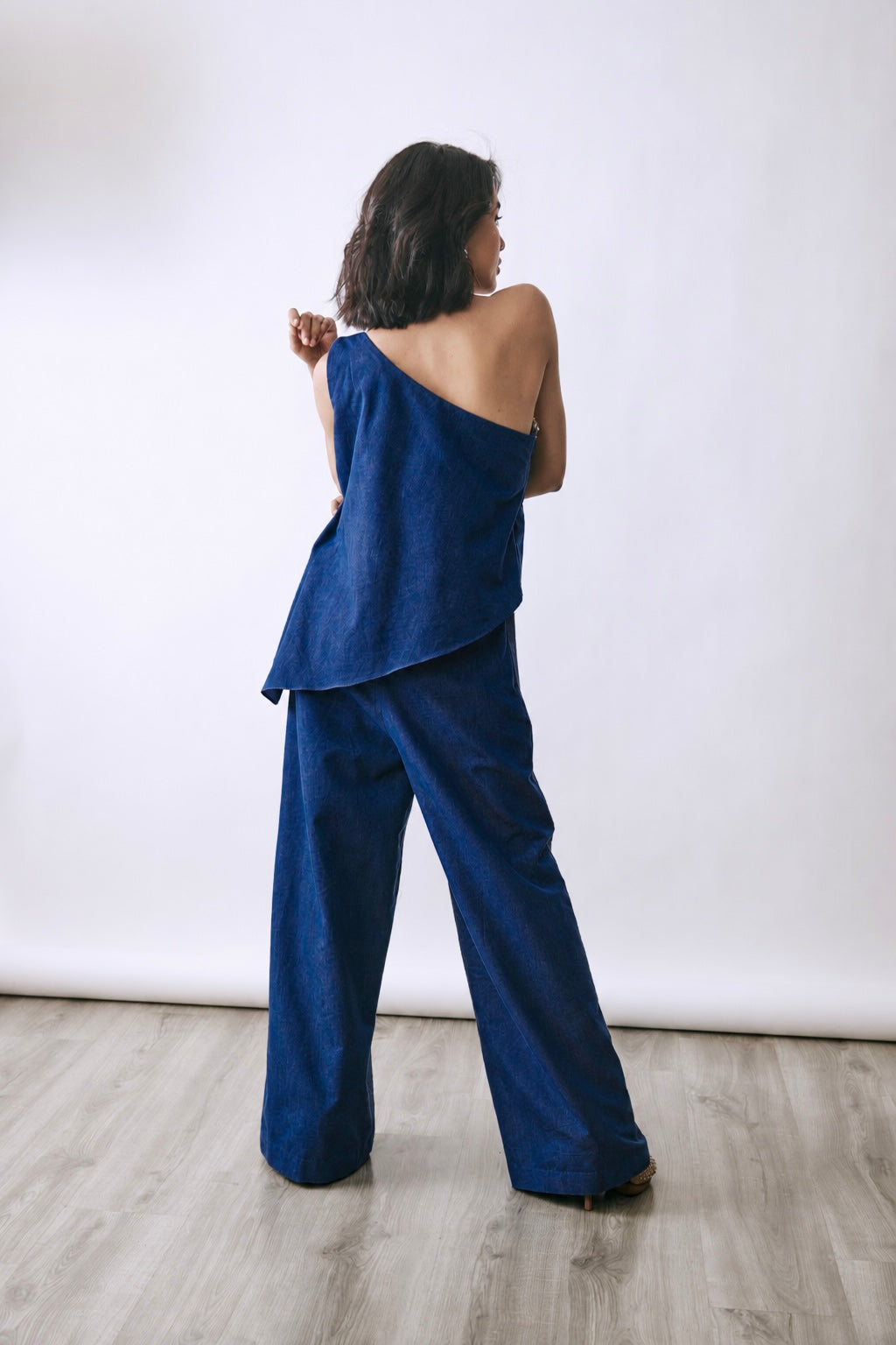 Indigo Drape Embellished Jumpsuit