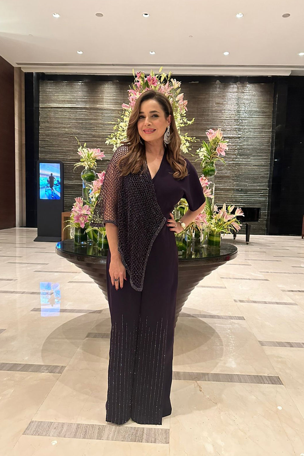 Neelam Kothari in Jumpsuit with Latticework