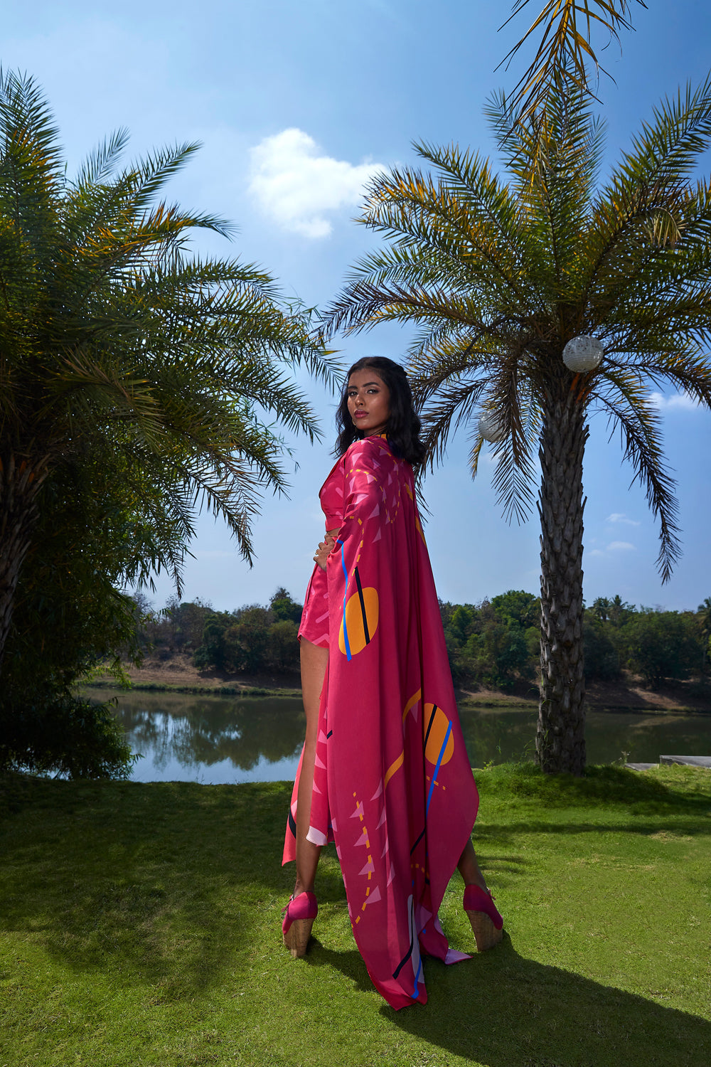 Surbhi Jyoti in Shorts Set with Throw