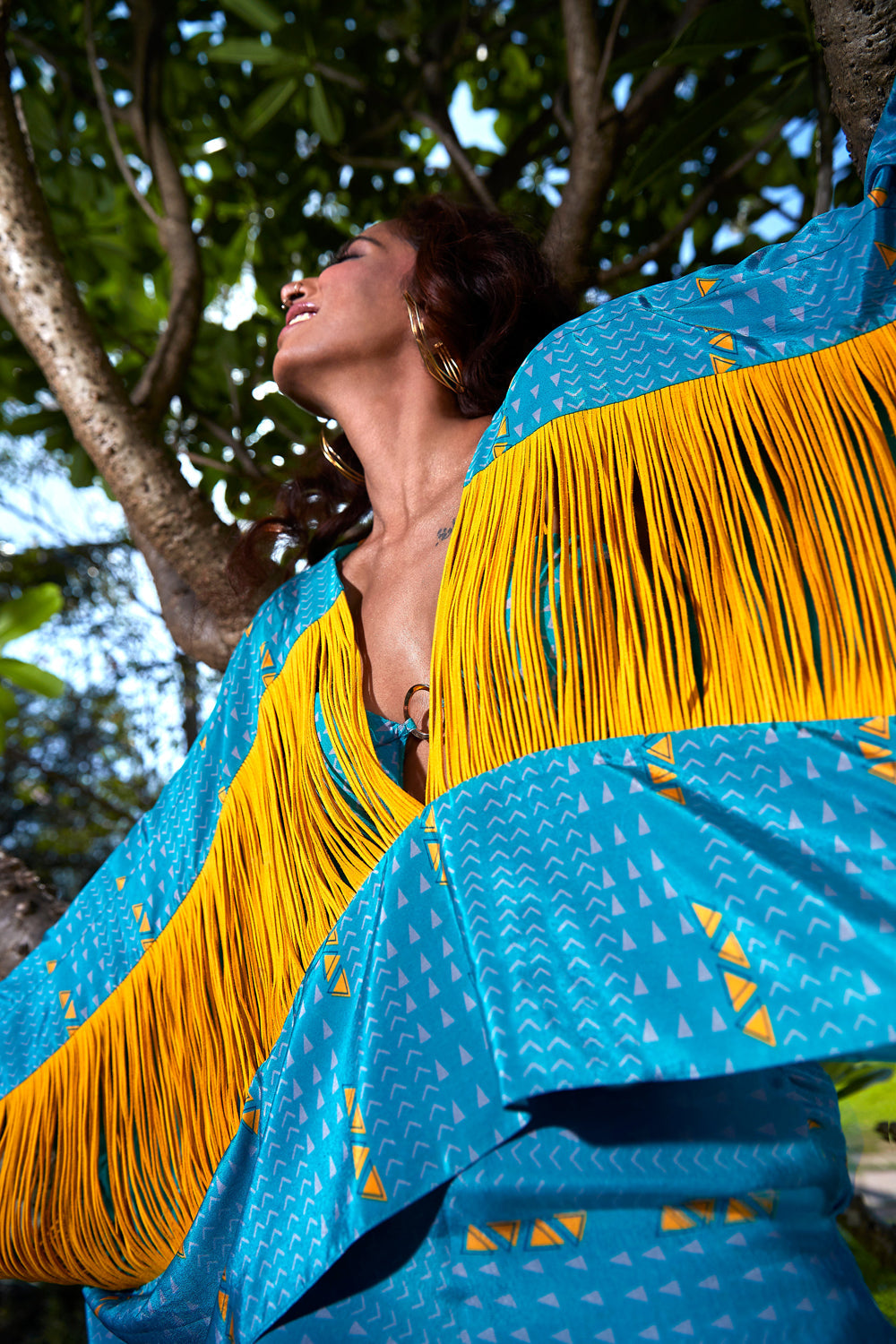 Teal Corded Top with Culottes