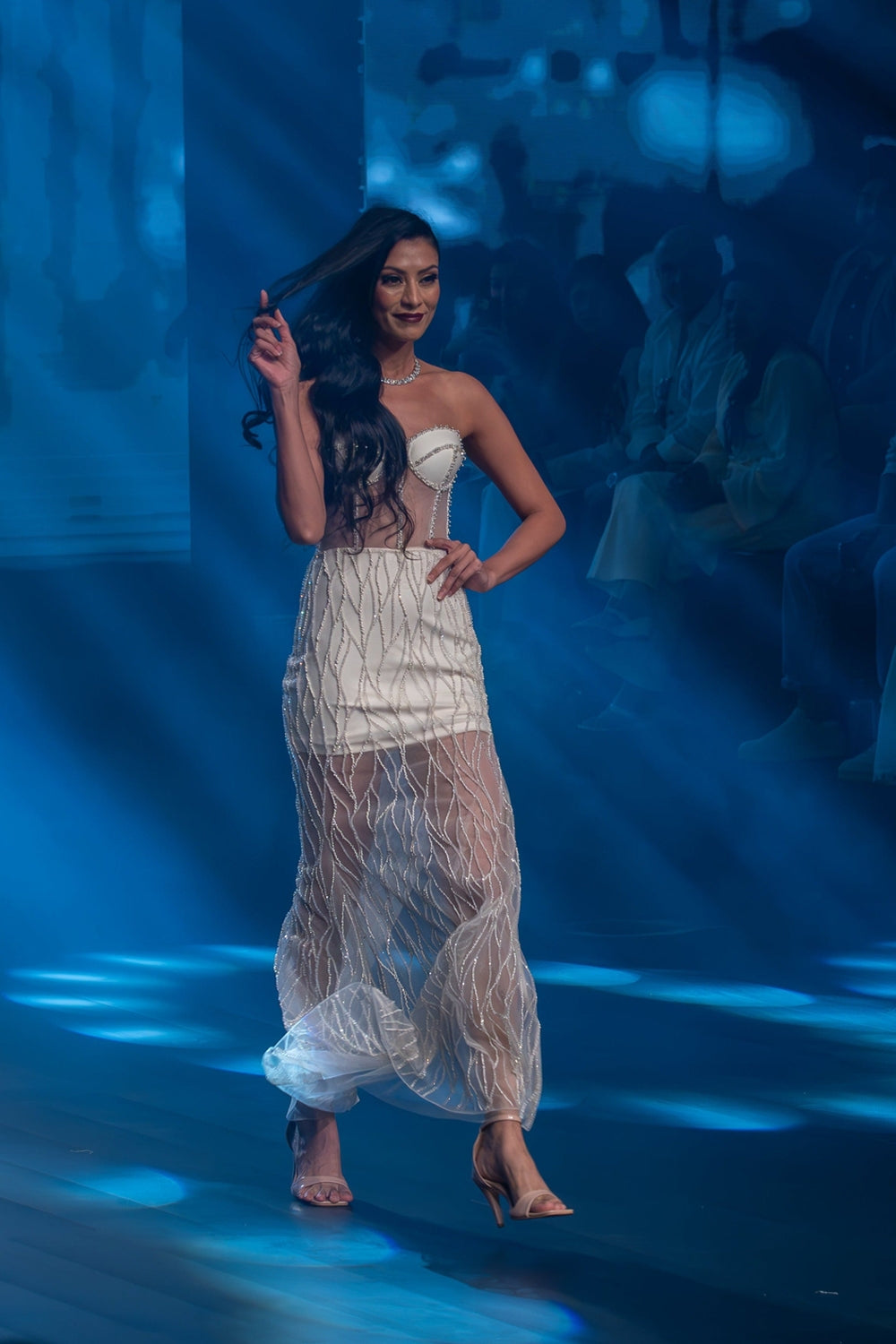 Ivory Embellished Corset Dress