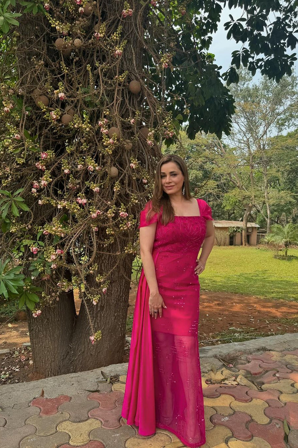 Neelam Kothari Soni in One Shoulder Gown