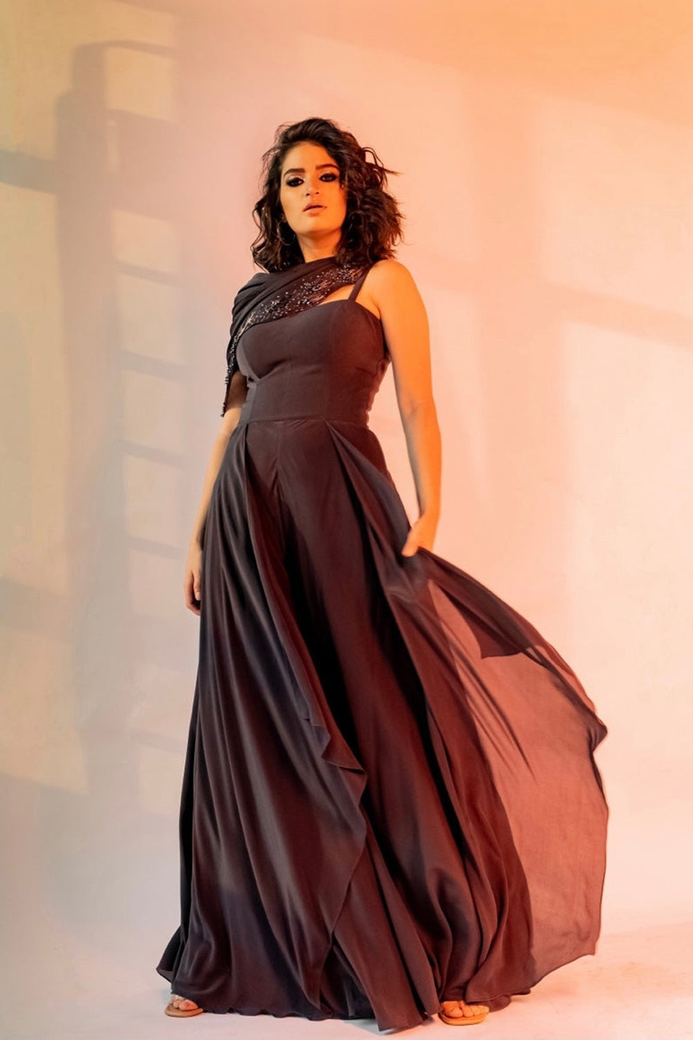 Jumpsuit with a Cape