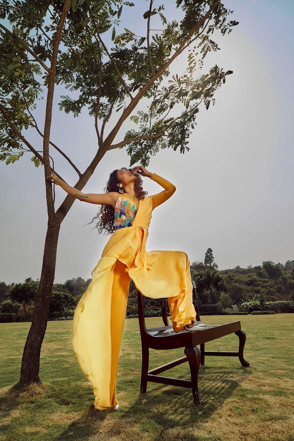 Manasa Varanasi and Krystle D’Souza in Amber Jumpsuit