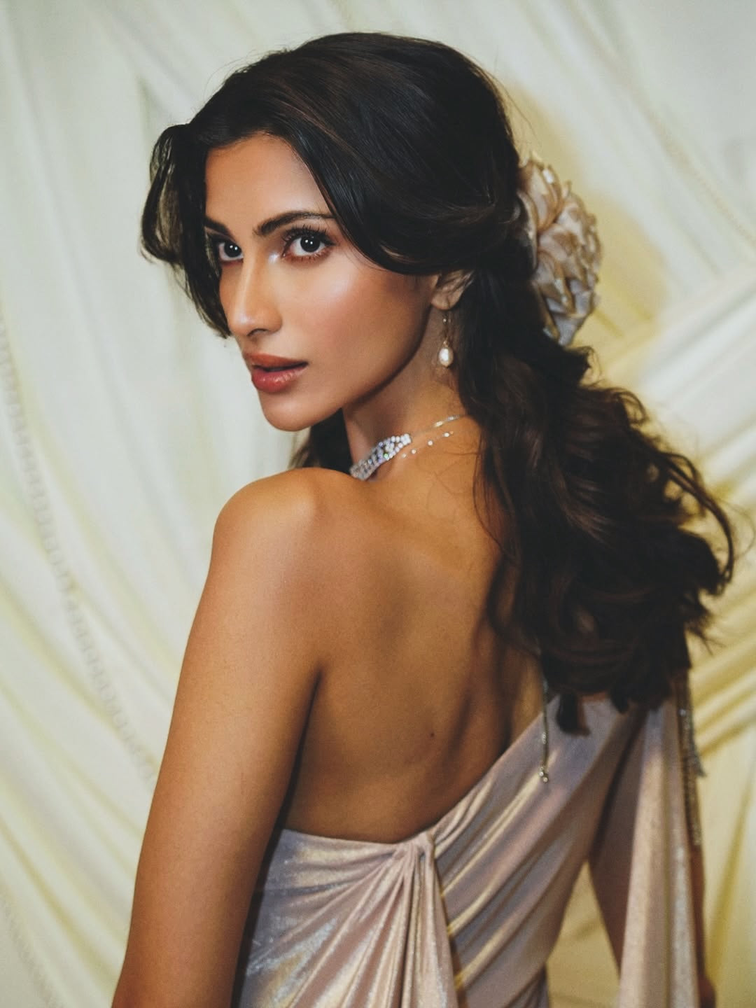 Diksha Singh in Moonlit Rosé Gown