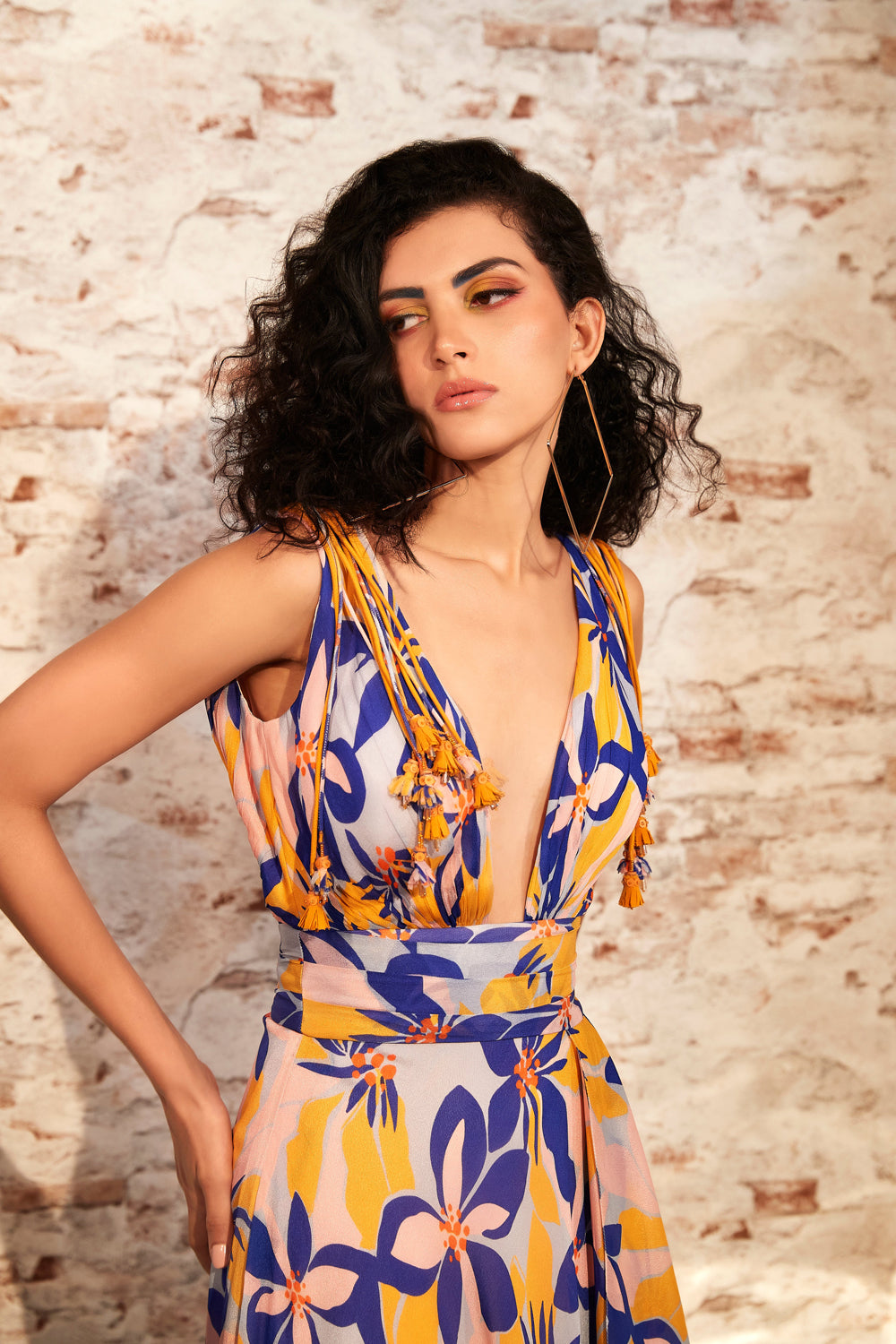 Kinjal Bhanushali and Trishala Sikka in Printed Dress