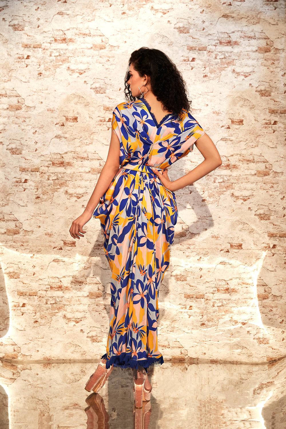 Peach Kaftan Dress