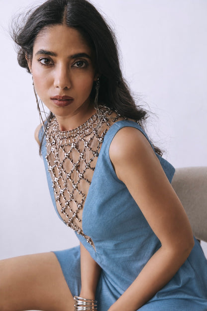 Ice Lattice Mini Dress