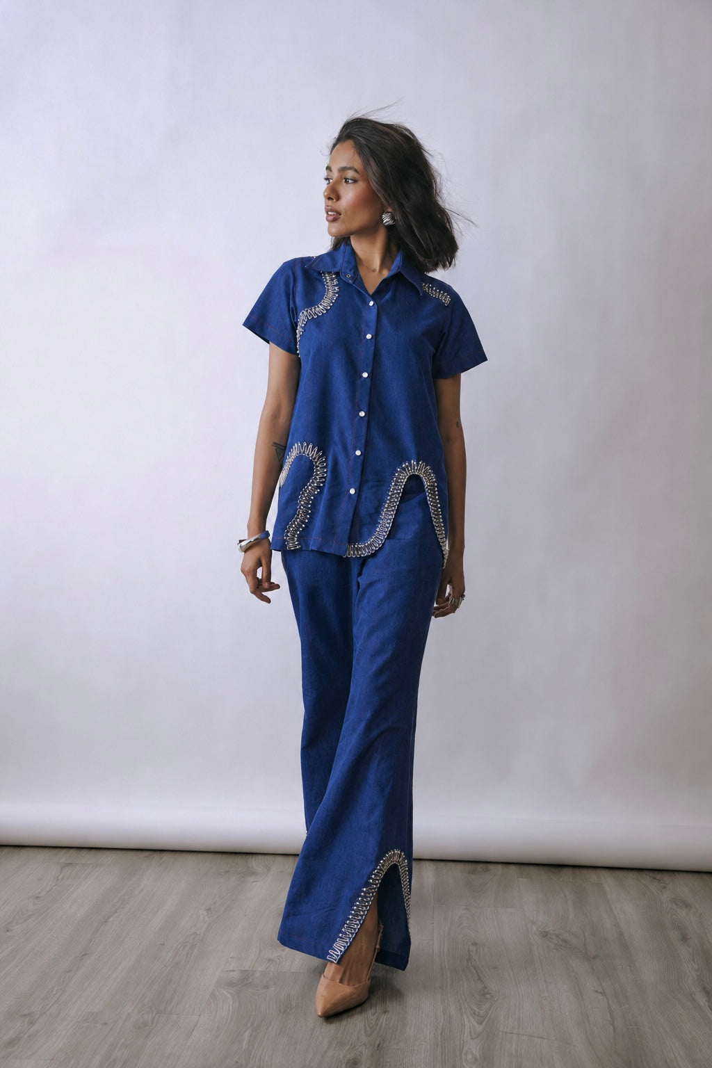 Deep Indigo Amoeba Co-ord Set