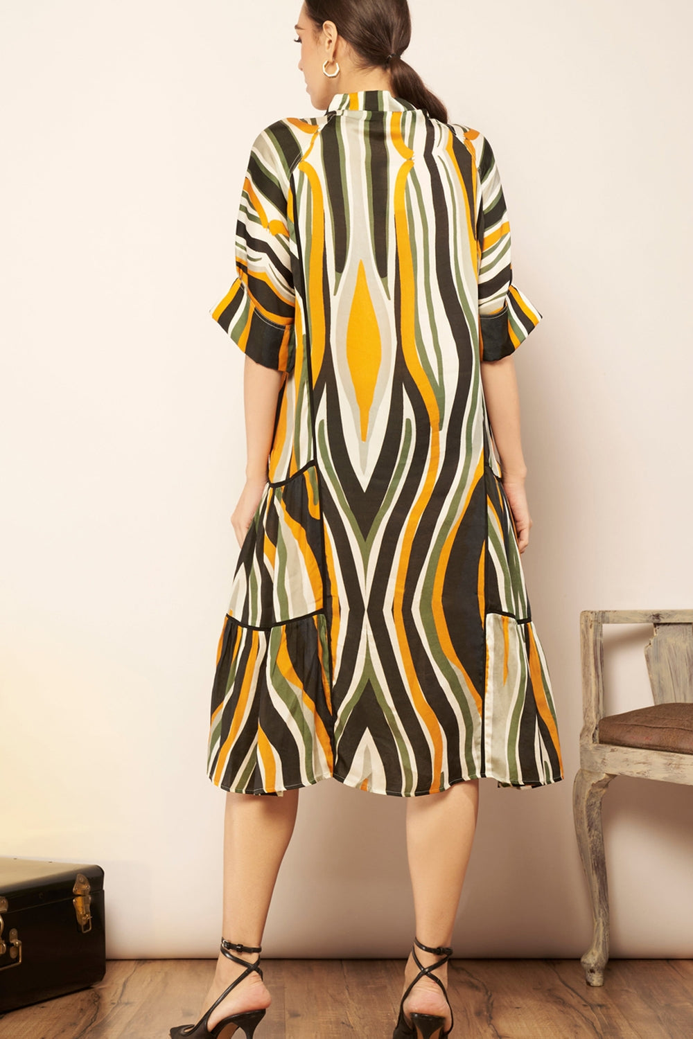 Printed midi dress