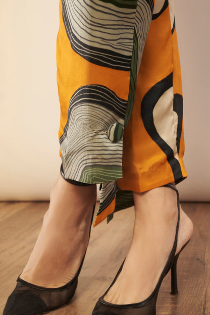 Asymmetrical Hem Pants