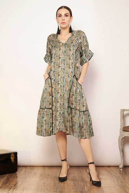 Printed midi dress