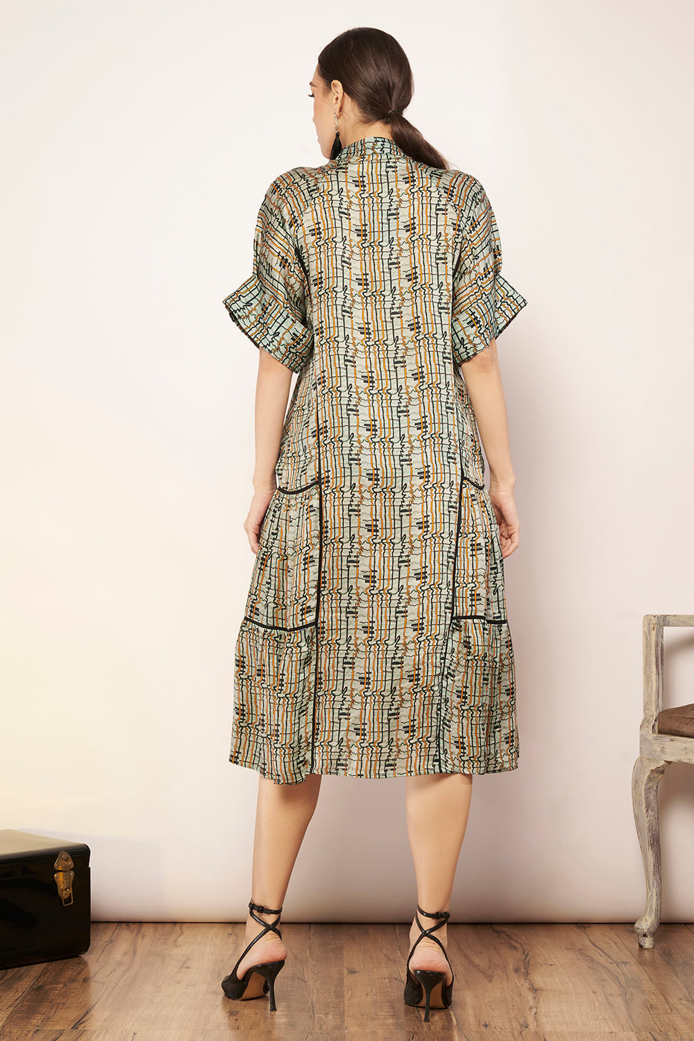 Printed midi dress