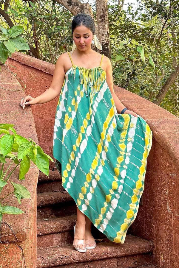 Hina Khan in Asymmetric Dress