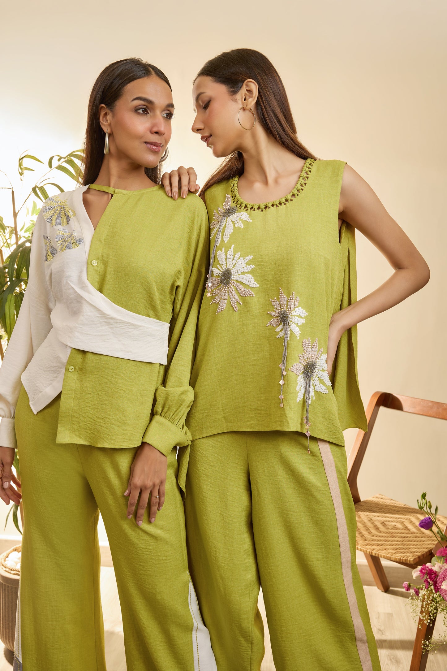 Soft Bloom Co-Ord Set With Intricate Detailing