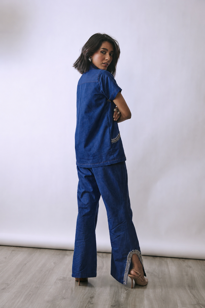 Deep Indigo Amoeba Co-ord Set