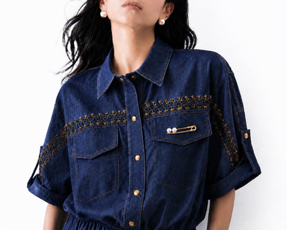 Indigo Pin Utility Co-Ord