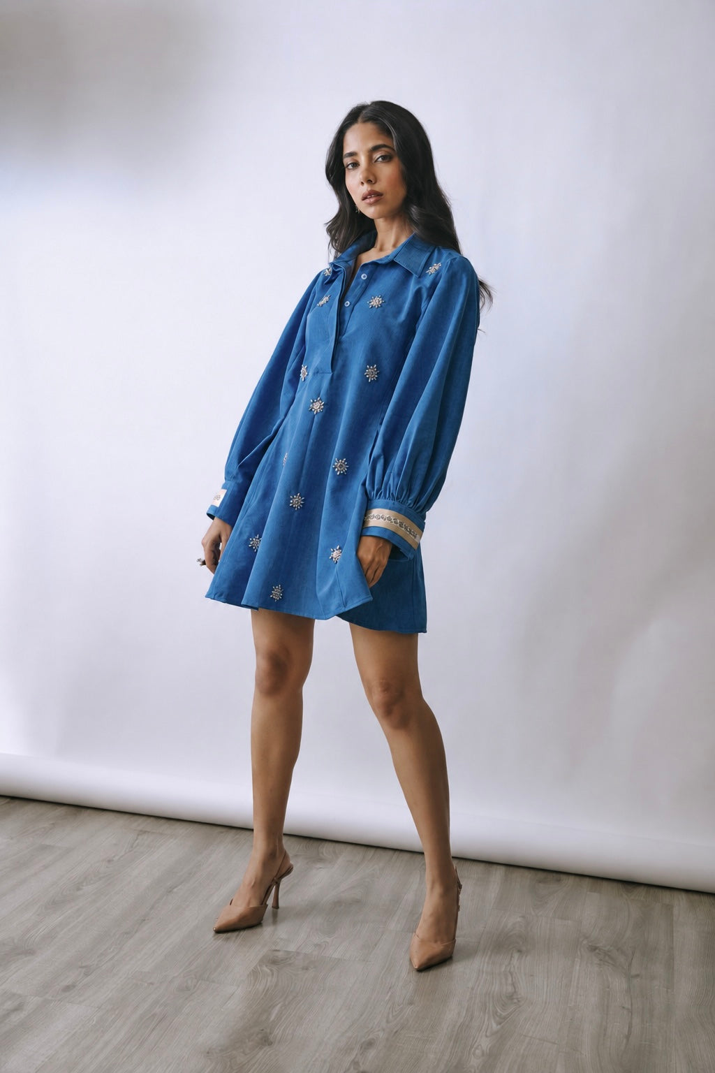 Bloom Embellished Mini Dress