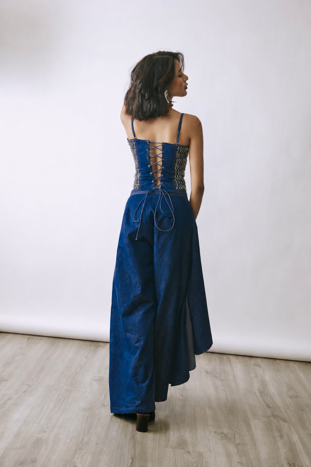 Deep Indigo Lattice Co-Ord Set