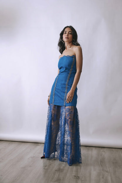 Riviera Lace Layered Mini Dress