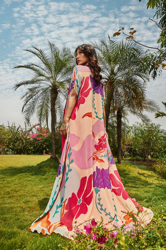 Floral Printed Cape