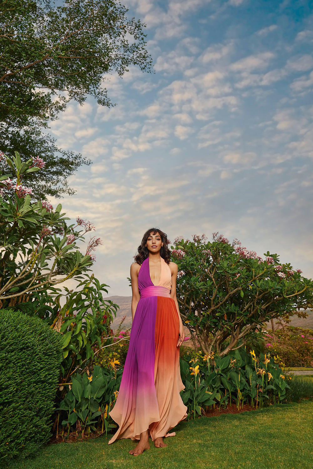 Ombre maxi dress.