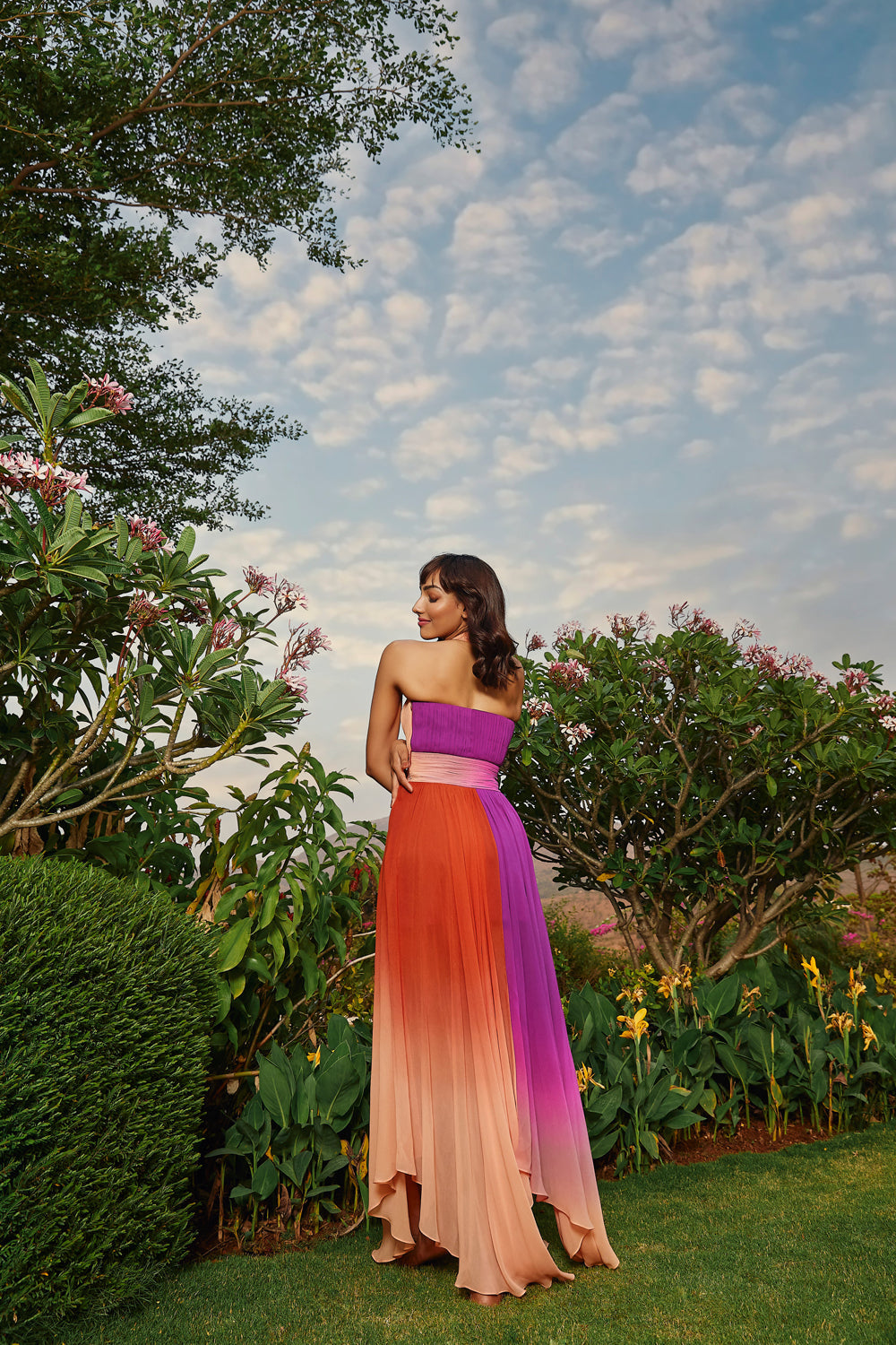 Ombre maxi dress.