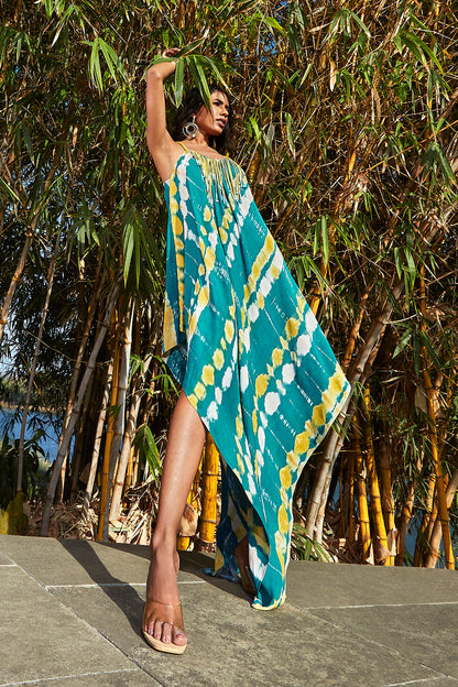 Green Asymmetric Dress