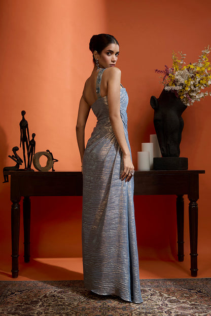 Gilded Powder Blue Dress