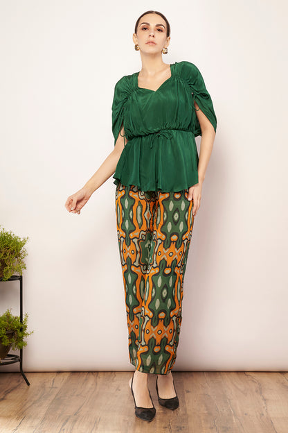 Crepe ruched top