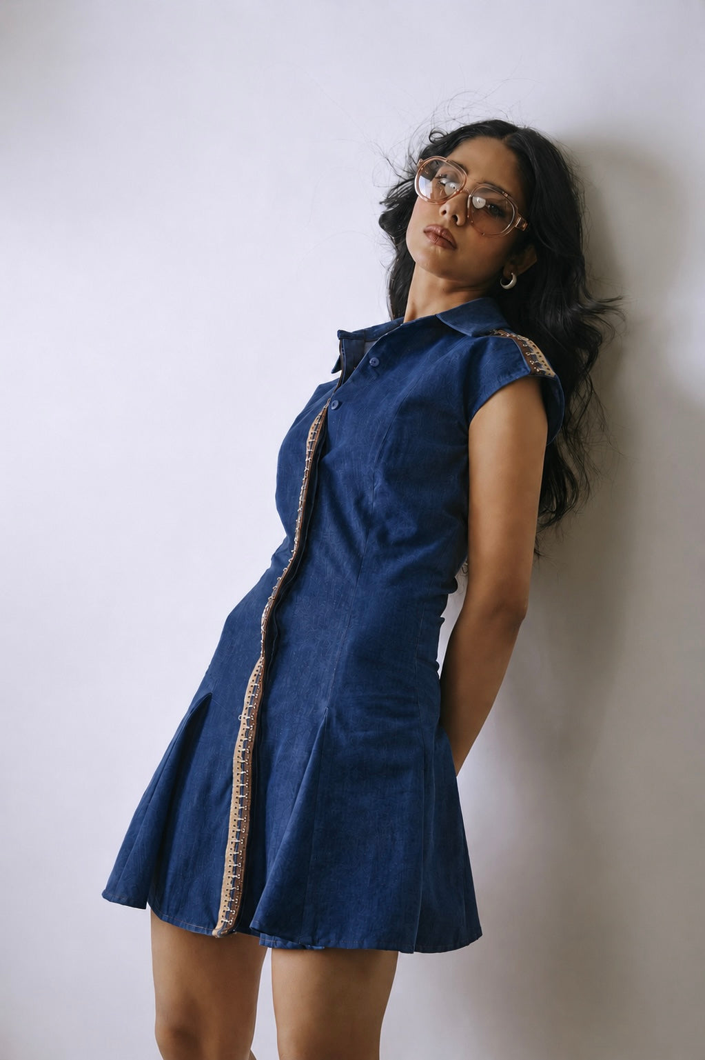 Deep Indigo Hook Detail Dress