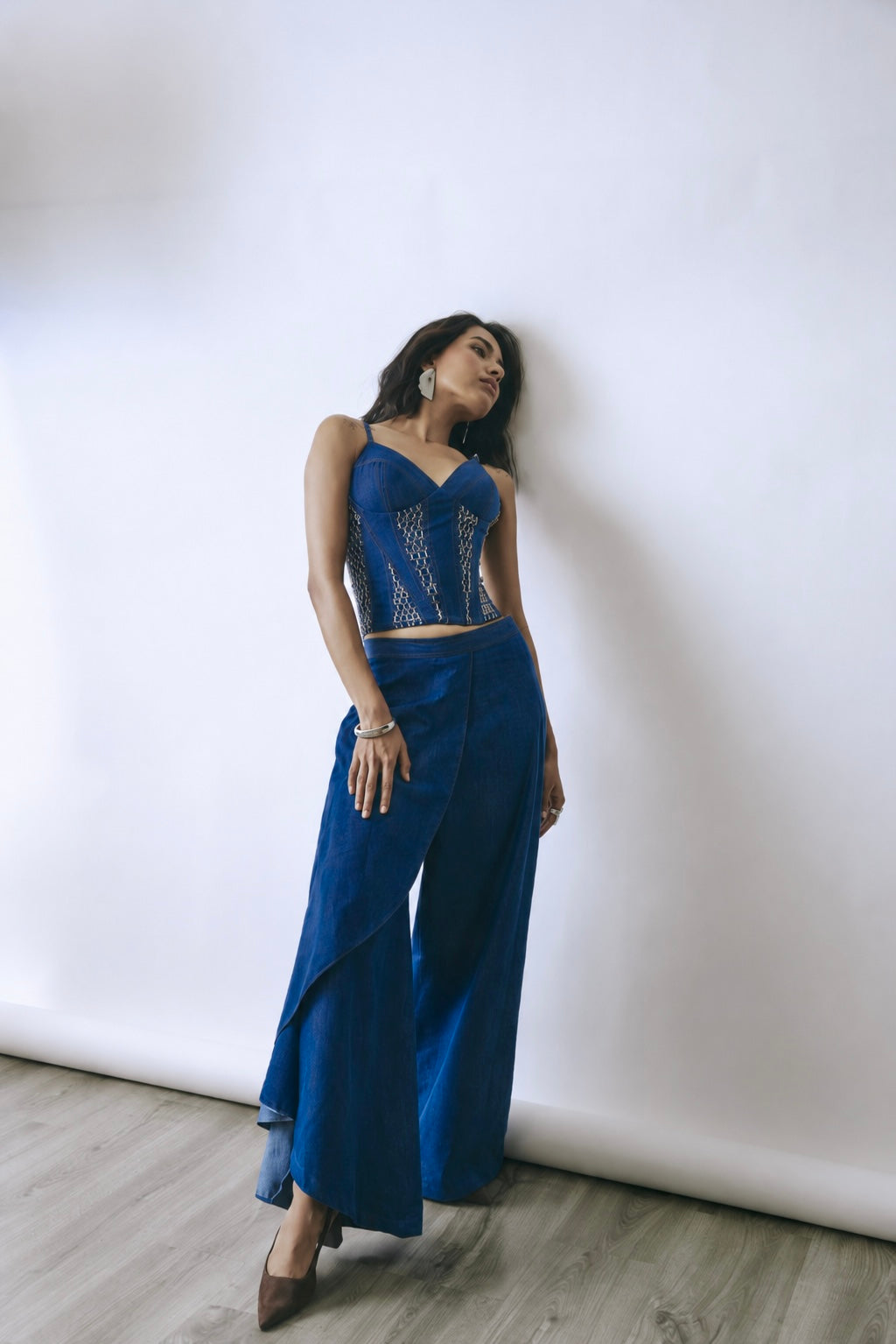 Deep Indigo Lattice Co-Ord Set