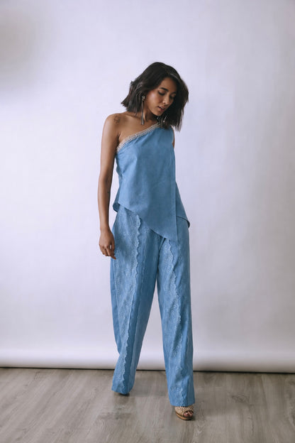Ice Drape Embellished Jumpsuit