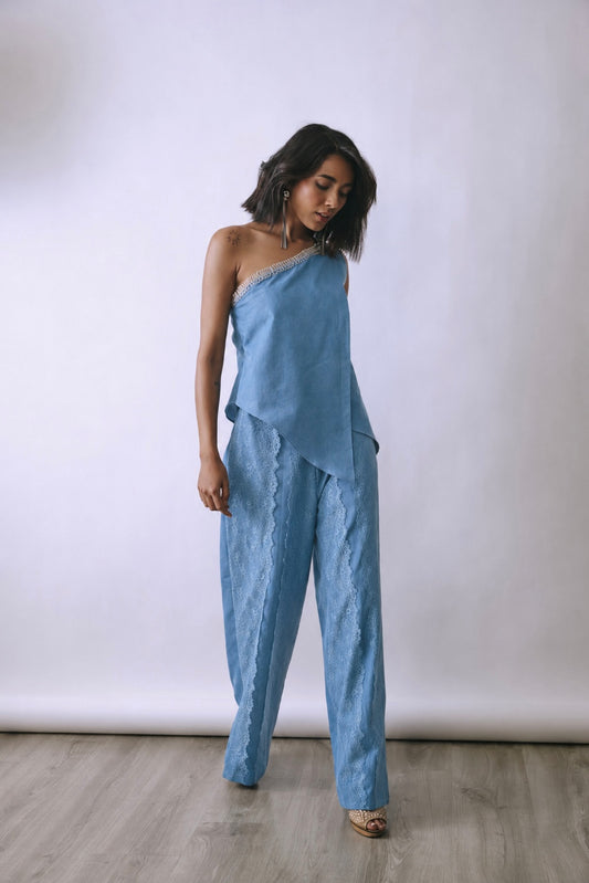 Ice Drape Embellished Jumpsuit