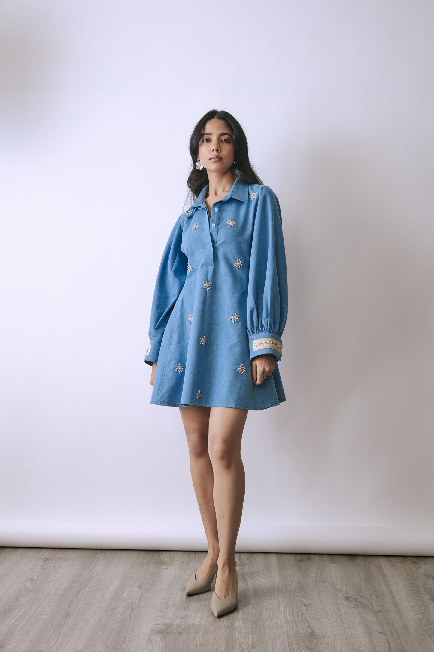 Ice Bloom Mini Dress