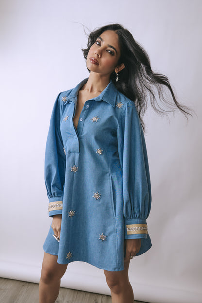 Ice Bloom Mini Dress