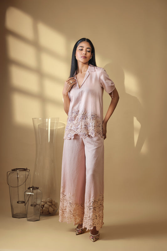 Celestine Lace Satin Co-ord Set