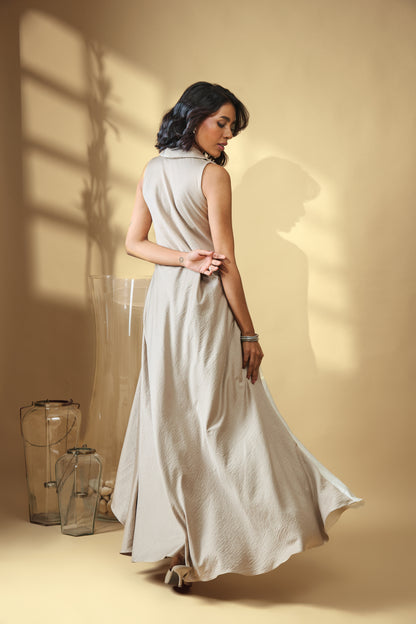 Ivory Dusk Draped Dress