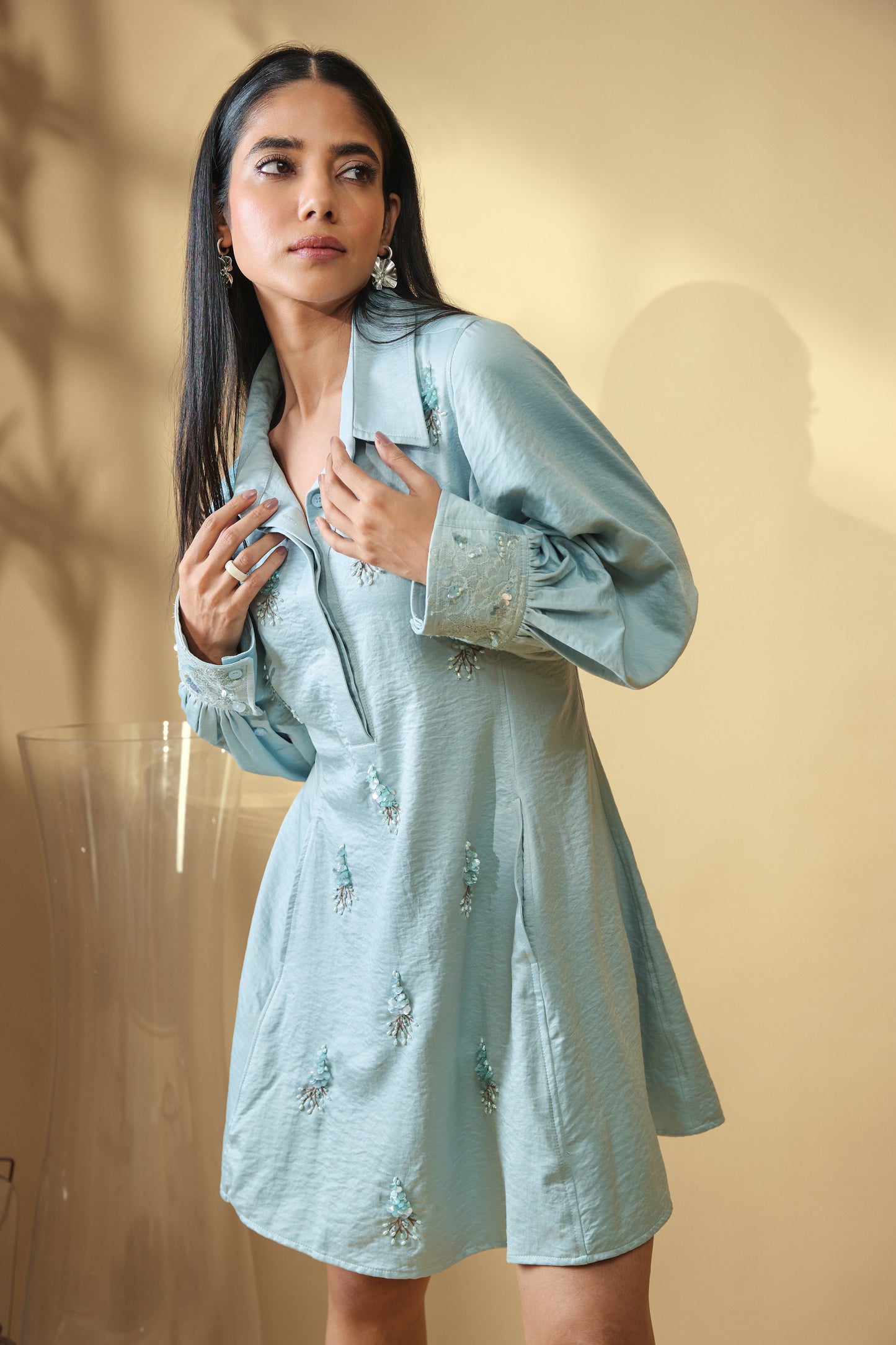 Misty Fern Embellished Dress