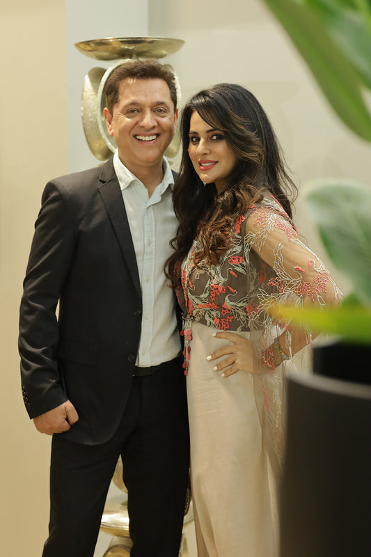 Sara Afreen Khan in Silk Cowl Dress With Jacket