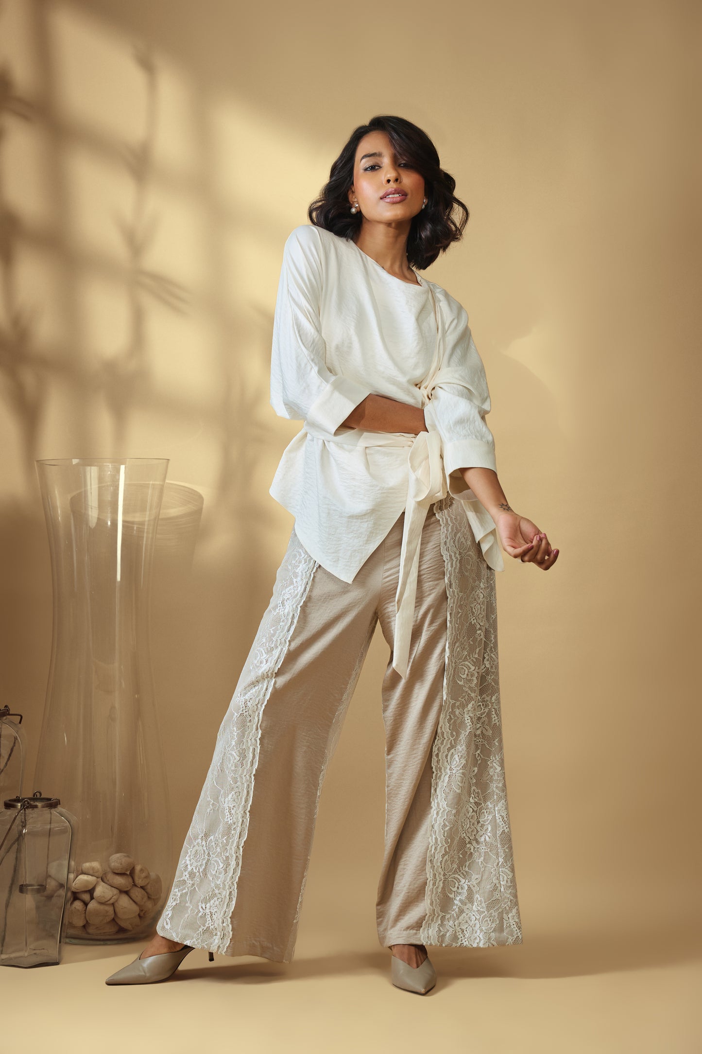 Moonlit Taupe Pant Set