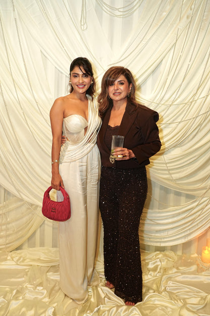 Ishita Raj in Ivory Sculpt Jumpsuit