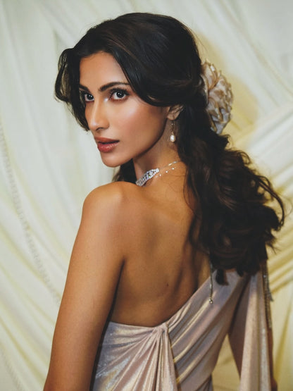 Diksha Singh in Moonlit Rosé Gown