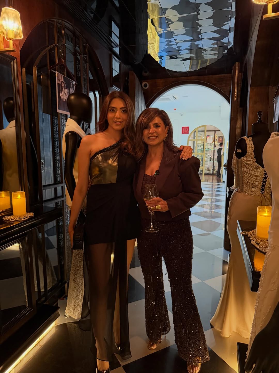 Priyanka Ramsey in Copper Veil Embellished Dress