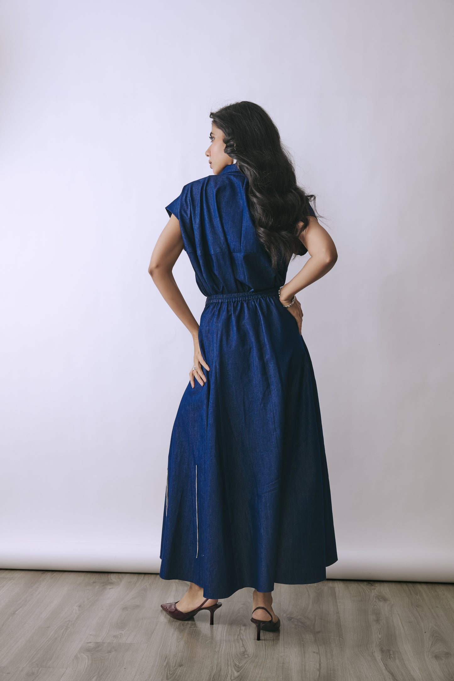 Hooked in Indigo Skirt Set