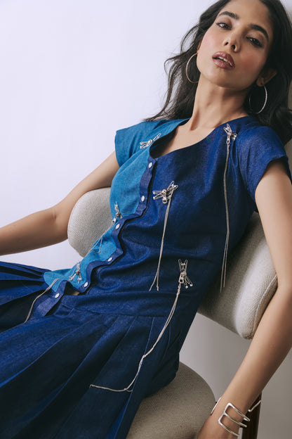 Deep Indigo Hook Dress
