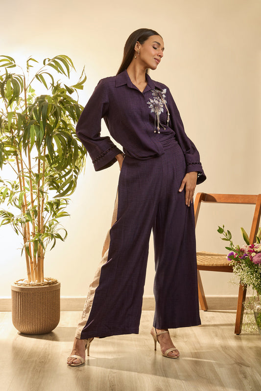 Smyrna Purple Contrast Coord Set