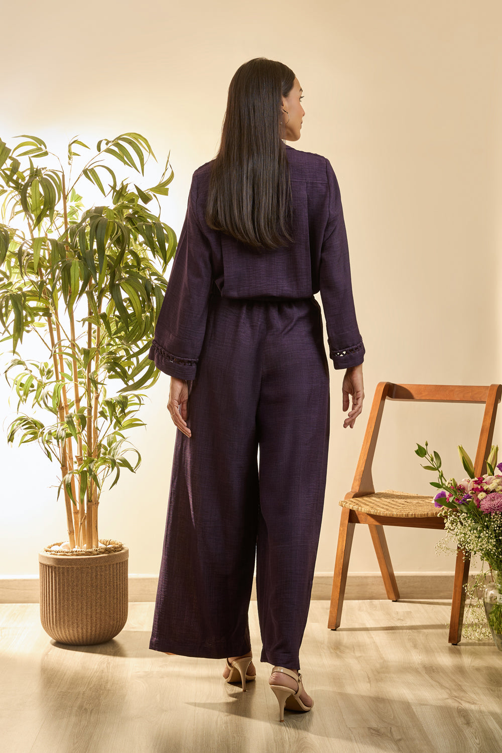 Smyrna Purple Contrast Coord Set